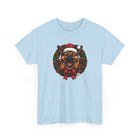 Christmas GSD Puppy Shirt, Holiday T-Shirt, Unisex Cotton Tee, Santa German Shepherd Dog Shirt