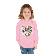 Load image into Gallery viewer, Happy Jumping Chihuahua Toddler Hoodie | Cute Dog Paw Print Design