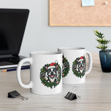 Load image into Gallery viewer, Festive Boston Terrier Dog Lover Mug, Christmas Dog Mug, Holiday Gift for Pet Owners, Cute Puppy Design Cup, Funny Coffee Tea Mug