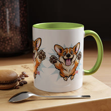 Load image into Gallery viewer, Corgi Coffee Mug - Cute Happy Corgi Accent Mug (11oz)