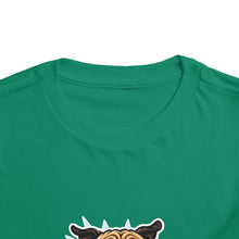 Load image into Gallery viewer, Toddler Tee — Playful Jumping Pug Graphic Shirt for Kids
