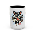 Playful Siberian Husky Dog Coffee Mug, Cute Pet Lover Gift, Fun Drinkware, Husky-Themed Present, Mother's Day Gift