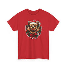 Load image into Gallery viewer, Christmas Yorkie Dog T-Shirt, Holiday Pet Tee, Unisex Graphic Tee, Cute Dog Lover Gift, Santa Dog Shirt, Christmas Apparel