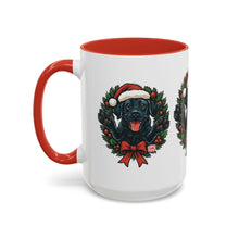 Load image into Gallery viewer, Christmas Black Labrador Dog Coffee Mug, Holiday Mug, Pet Lover Gift, Festive Black Mug, Dog-Themed Drinkware