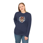 Red and White Border Collie Illustration Long Sleeve Shirt | Dog Art