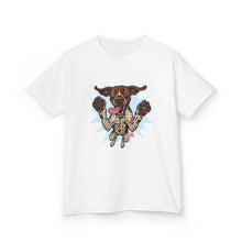 Load image into Gallery viewer, Playful German Shorthaired Pointer Dog Graphic Kids Tee