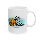 Golden Retriever Mug, Cute Puppy Coffee Cup, Dog Lover Gift, Life is Golden Ceramic Mug, Retriever Owner Present, Dog Mom Gift