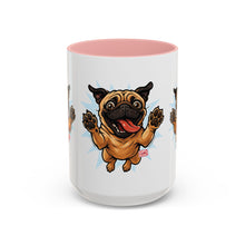 Load image into Gallery viewer, Pug Lover's Accent Coffee Mug, Cute Dog Mug, Pet Gift, Animal Lover's Present, Gift for Dog Owners, Funny Mug