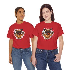 Playful Pug Unisex Tee - Fun Pet Lover T-Shirt, Gift for Dog Owners, Casual Attire, Animal Enthusiast Apparel, Cute Graphic Tee