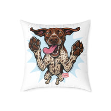 Load image into Gallery viewer, Fun German Shorthaired Pointer Dog Square Canvas Pillow