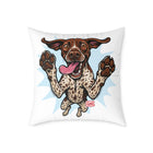 Fun German Shorthaired Pointer Dog Square Canvas Pillow