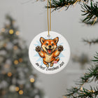 Cute Shiba Inu "My First Christmas 2025" Ornament | Ceramic Ornament