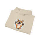 Happy Corgi Jumping hoodie | Cute Dog Illustration Hoodie