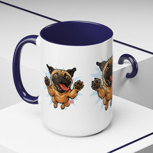 Load image into Gallery viewer, Pug Lover's Accent Coffee Mug, Cute Dog Mug, Pet Gift, Animal Lover's Present, Gift for Dog Owners, Funny Mug