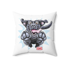 Load image into Gallery viewer, Playful Jumping Black Labrador Retriever Pillow