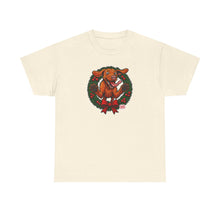 Load image into Gallery viewer, Festive Vizsla Dog Graphic Tee | Unisex Heavy Cotton Shirt for Dog Lovers, Holiday Gift, Animal Lover Apparel, Christmas Tee, Cozy Comfort