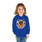 Adorable Toddler Fleece Hoodie with Playful Pug Design, Kids Pullover, Cute Dog Sweater, Pet Lover Gift, Cozy Toddler Apparel