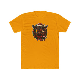 Festive Dachshund Dog Wreath Tee, Dog Lover Gift, Christmas Apparel, Holiday T-Shirt, Unisex Graphic Tee, Pet Lover Gift