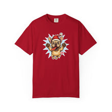 Load image into Gallery viewer, Festive French Bulldog T-shirt, Holiday Shirt, Unisex Tee, Dog Lover Gift, Christmas Apparel, Cute Pet T-shirt