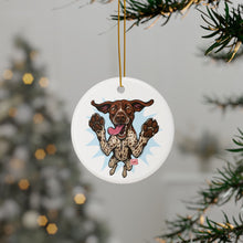 Load image into Gallery viewer, German Shorthaired Pointer Dog Lover Ceramic Ornaments - 2-Sided Print for Holiday Cheer