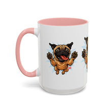 Load image into Gallery viewer, Pug Lover's Accent Coffee Mug, Cute Dog Mug, Pet Gift, Animal Lover's Present, Gift for Dog Owners, Funny Mug