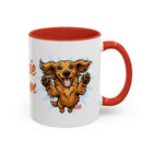 Doxie Mom Mug | Accent Coffee Mug 11oz, Dachshund Mom Ceramic
