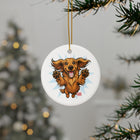 Happy Jumping Dachshund Ornament | Ceramic 2-Side Print