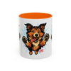 Playful Collie Puppy Accent Coffee Mug - Perfect Gift for Dog Lovers, Pet Owners, Animal Enthusiasts, Birthday, Holidays