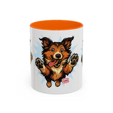 Load image into Gallery viewer, Playful Collie Puppy Accent Coffee Mug - Perfect Gift for Dog Lovers, Pet Owners, Animal Enthusiasts, Birthday, Holidays