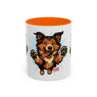 Playful Collie Puppy Accent Coffee Mug - Perfect Gift for Dog Lovers, Pet Owners, Animal Enthusiasts, Birthday, Holidays