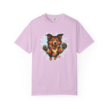 Load image into Gallery viewer, Playful Collie Dog Graphic T-Shirt, Unisex Pet Lover Tee, Casual Wear, Birthday Gift, Collie Lover Apparel, Graphic Tees for Dog Owners