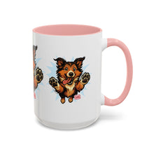 Load image into Gallery viewer, Playful Collie Puppy Accent Coffee Mug - Perfect Gift for Dog Lovers, Pet Owners, Animal Enthusiasts, Birthday, Holidays