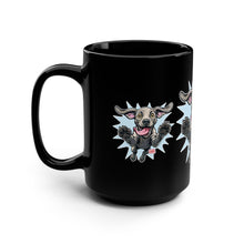 Load image into Gallery viewer, Playful Jumping Weimaraner Dog Mug | Black 15oz Ceramic Coffee and Tea Cup