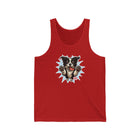 Cute Border Collie Dog Graphic Unisex Jersey Tank Top, Casual Summer Top, Pet Lover Gift, Dog Mom Apparel, Animal Lovers Clothing