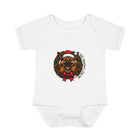 Christmas German Shepherd Puppy Bodysuit for Infants, Cute Baby Outfit, Baby Shower Gift, Infant Christmas Apparel, Adorable  GSD Babywear