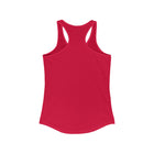Women's Ideal Racerback Tank featuring the OMG You're Home Red and White Border Collie