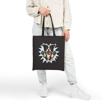 Load image into Gallery viewer, Playful Border Collie Dog Cotton Canvas Tote Bag | Eco-Friendly Shopping, Gift for Dog Lovers, Travel Tote, Pet Lover's Accessory