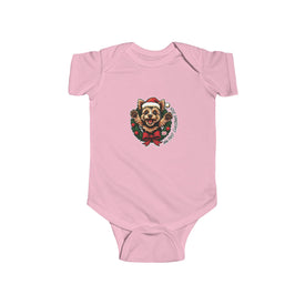 Adorable Baby Holiday Bodysuit, Cute Infant Christmas Outfit, My First Christmas, Holiday Gift for Newborns, Yorkie Lover Baby Wear