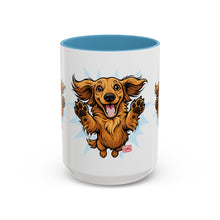 Load image into Gallery viewer, Happy Dachshund Jumping Mug | Accent Coffee Mug, 11oz 15oz