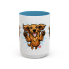 Happy Dachshund Jumping Mug | Accent Coffee Mug, 11oz 15oz
