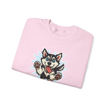 Load image into Gallery viewer, Adorable Husky Sweatshirt | Cozy Unisex Crewneck | Perfect Gift for Dog Lovers | Casual Wear, Indoor Relaxation, Birthday, Christmas