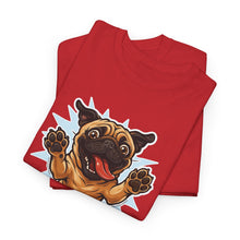 Load image into Gallery viewer, Playful Pug Unisex Tee - Fun Pet Lover T-Shirt, Gift for Dog Owners, Casual Attire, Animal Enthusiast Apparel, Cute Graphic Tee