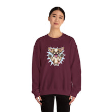 Load image into Gallery viewer, Chihuahua Splash Crewneck Sweatshirt  Cute Jumping Puppy Graphic