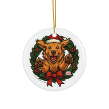 Load image into Gallery viewer, Golden Retriever Holiday Ornaments, 2-Sided Print, Dog Lover Gift, Pet Memorial, Christmas Decorations, Personalized Gifts