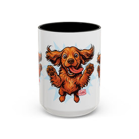Playful Cocker Spaniel Dog Accent Coffee Mug - Perfect Gift for Dog Lovers, Fun Kitchen Decor, Pet-Themed Drinkware, Birthday, and Holidays