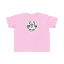 Load image into Gallery viewer, Happy Jumping Husky Toddler Tee | Cute Dog Paw Print