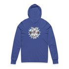 Playful White Husky Illustration Hoodie | Cute Jumping Dog Long Sleeve