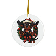 Load image into Gallery viewer, Festive Dog Ornaments, Cute Dachshund Holiday Decor, Christmas Tree Hanging, Gift for Dog Lovers, Pet Family Decor
