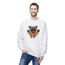 Load image into Gallery viewer, Playful Pug Crewneck Sweatshirt - Cozy Unisex Fleece, Dog Lover Gift, Pet Apparel, Cute Sweatshirt, Fun Dog Design