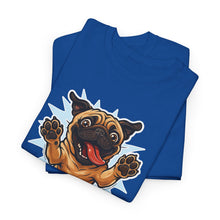 Load image into Gallery viewer, Playful Pug Unisex Tee - Fun Pet Lover T-Shirt, Gift for Dog Owners, Casual Attire, Animal Enthusiast Apparel, Cute Graphic Tee